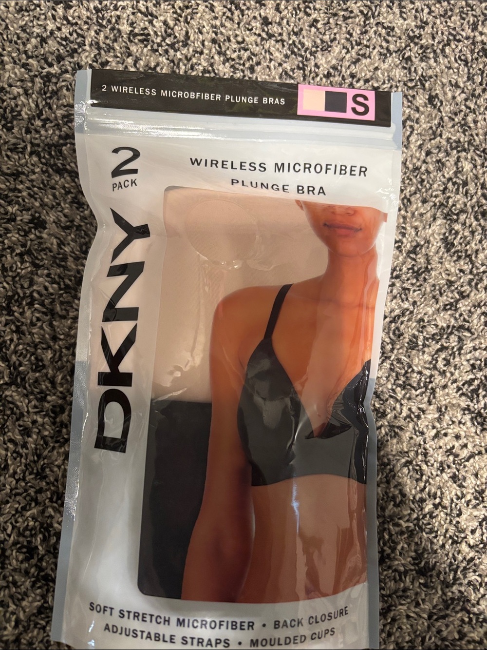 Dkny Wireless Microfiber Plunge Bra - Black